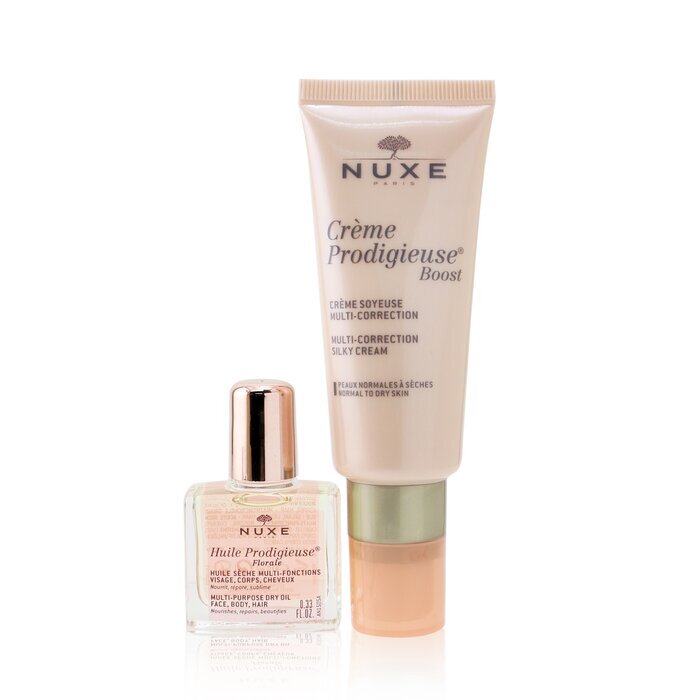 Nuxe Gift Set: Creme Prodigieuse Boost Multi-Correction Silky Cream 40ml + Huile Prodigieuse Florale Multi-Purpose Dry Oil 10ml 2pcs