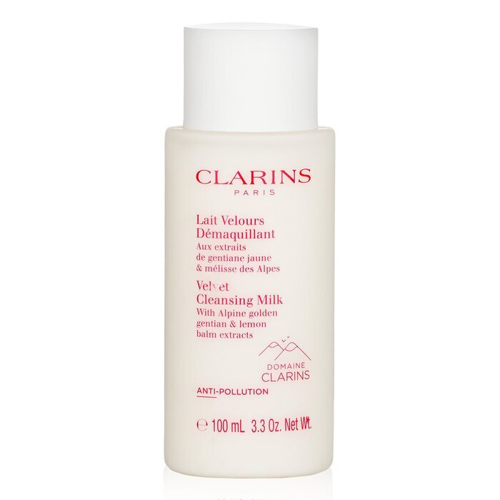 Clarins Velvet Cleansing Milk with Alpine Golden Gentian & Lemon Balm Extracts 100ml/3.3oz
