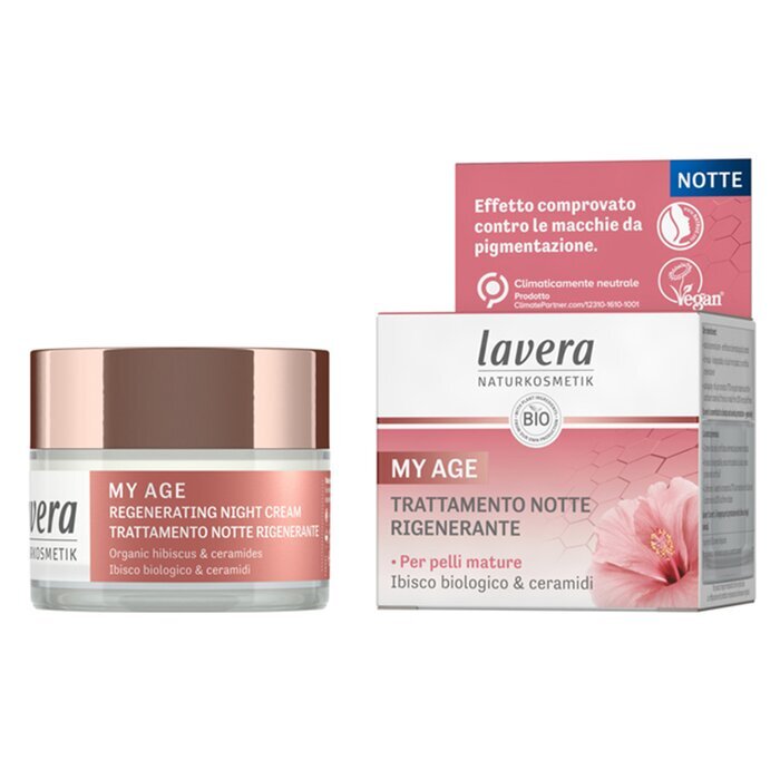 Lavera My Age Regenerating Night Cream With Organic Hibiscus & Ceramides - For Mature Skin 50ml/1.8oz