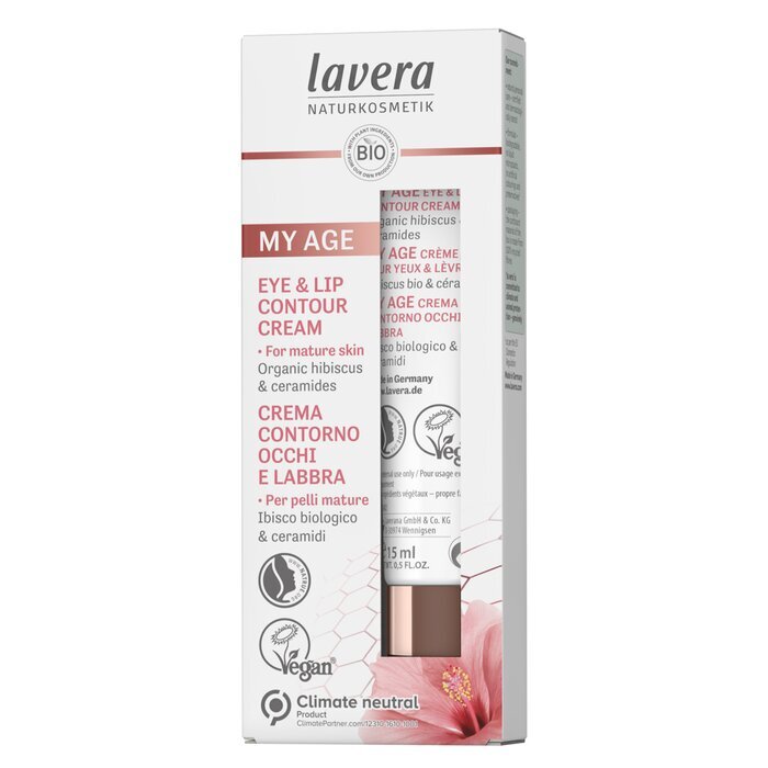 Lavera My Age Eye & Lip Contour Cream With Organic Hibiscus & Ceramides - For Mature Skin 15ml/0.5oz