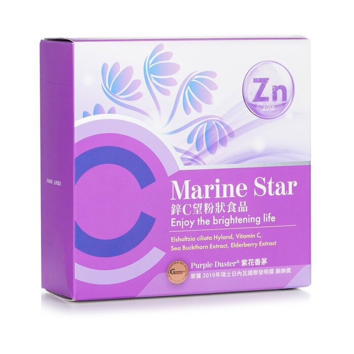 EcKare Marine Star Vitamin C + Zinc Powder - Elsholtzia Ciliata Hyland, Vitamin C, Sea Buckthorn Extract, Elderberry Extract 30 Packets