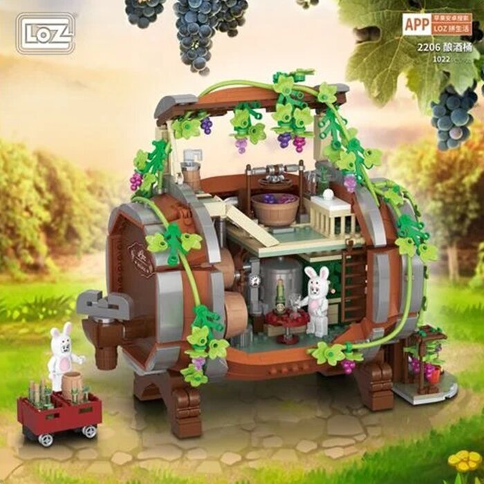 LOZ Mini Block - Year of the Rabbit Wine Barrel Building Bricks Set 26 x 19 x 8 cm