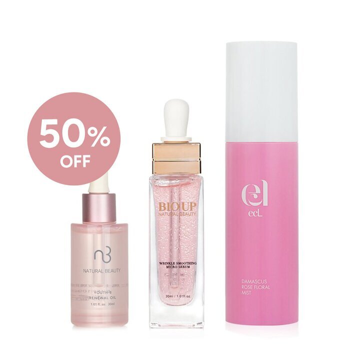 Natural Beauty Damask Rose Radiance & Hydrating Bundle (Exp. Date: 30/6/2024) 3pcs