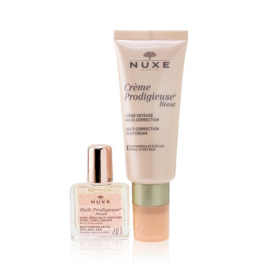 Nuxe Gift Set: Creme Prodigieuse Boost Multi-Correction Silky Cream 40ml + Huile Prodigieuse Florale Multi-Purpose Dry Oil 10ml 2pcs