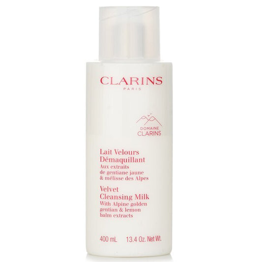 Clarins Velvet Cleansing Milk with Alpine Golden Gentian & Lemon Balm Extracts 400ml/13.4oz