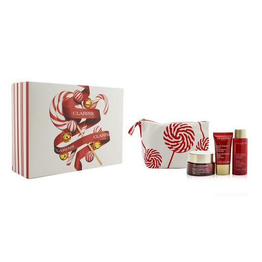 Clarins Super Restorative Collection: Day Cream 50ml+ Night Cream 15ml+ Treatment Essence 50ml+ Pouch 3pcs+1pouch