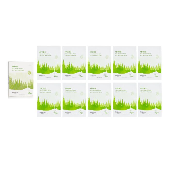 Muldream Vegan Green Mild Tee Tree Pore Mask 10pcs