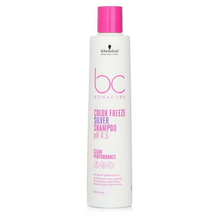 Schwarzkopf BC Bonacure pH 4.5 Color Freeze Silver Shampoo (For Grey & Lightened Hair) 250ml/8.4oz