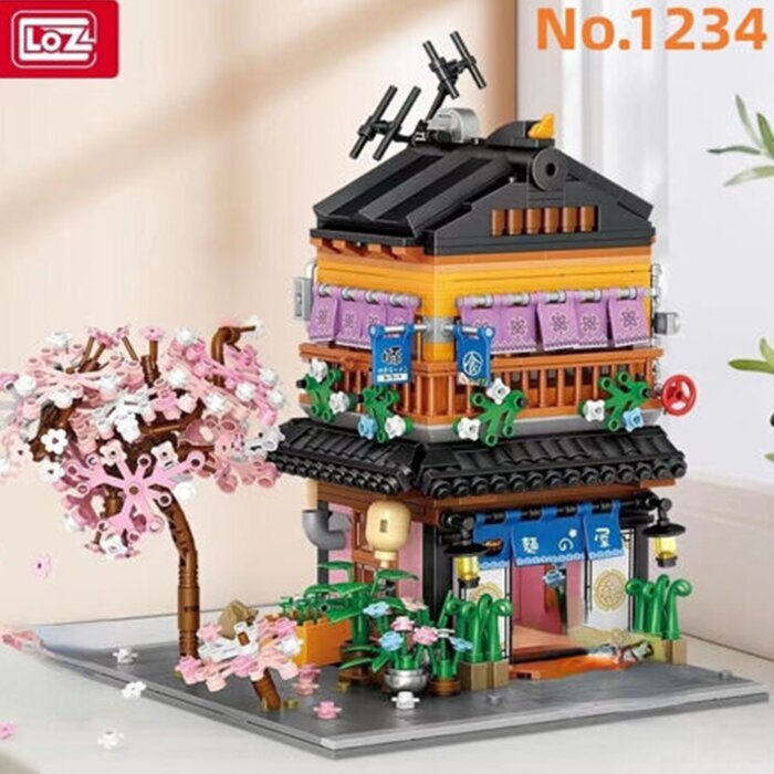 LOZ Ideas Mini Block - Noodle House Building Bricks Set 31 x 23 x 9 cm